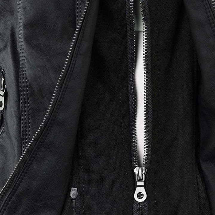 Selina | Waterproof Hooded Leather Jacket for Women