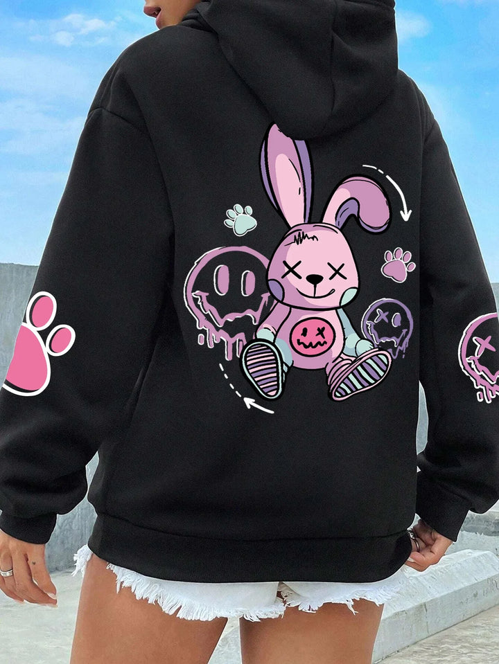 Zoe – Kawaii Rebel Bunny Hoodie