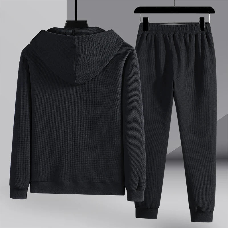Sergio - Cozy waffle knit lounge set for men