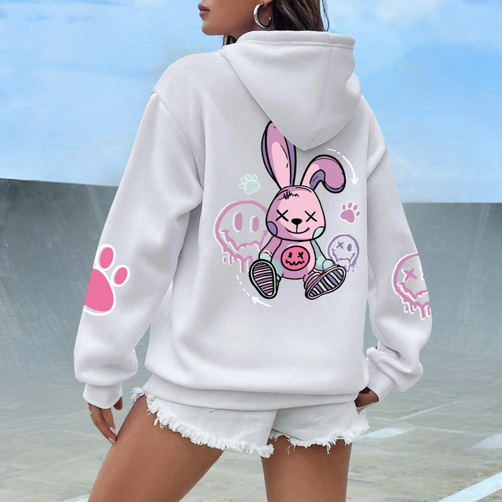 Zoe – Kawaii Rebel Bunny Hoodie